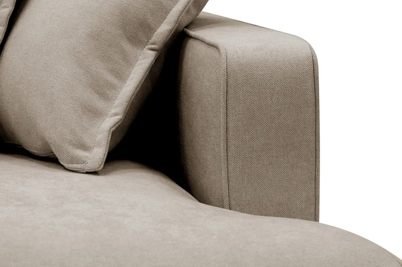 Rossita Lyx 4-seter Ekstra dyp Sofa med Sjeselong Venstre - Brun Stoff - Møbler - Sofaer - Sofa med sjeselong