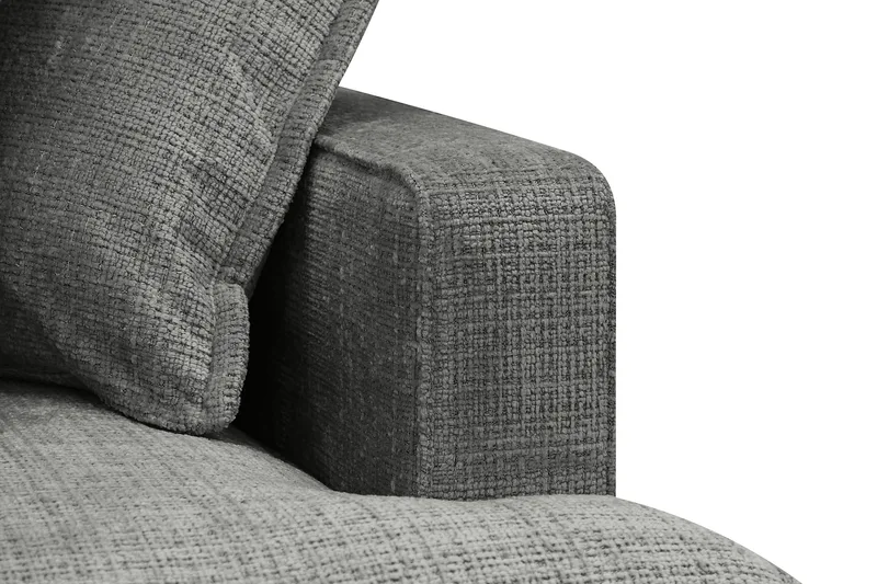 Rossita Lyx 4-seter Ekstra dyp Sofa med Sjeselong Venstre - Grå Chenille - Møbler - Sofaer - Sofa med sjeselong