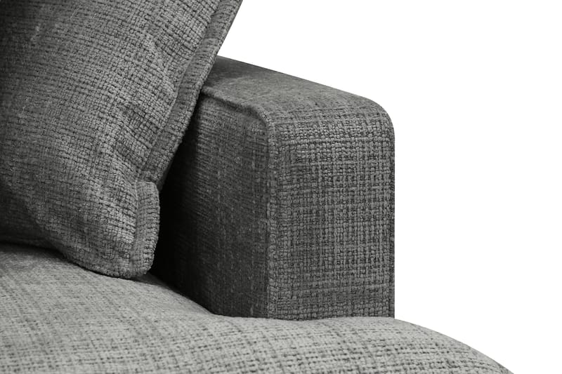 Rossita Lyx 4-seter Ekstra dyp Sofa med Sjeselong Venstre - Grå Chenille - Møbler - Sofaer - Sofa med sjeselong