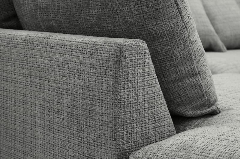 Rossita Lyx 4-seter Ekstra dyp Sofa med Sjeselong Venstre - Grå Chenille - Møbler - Sofaer - Sofa med sjeselong