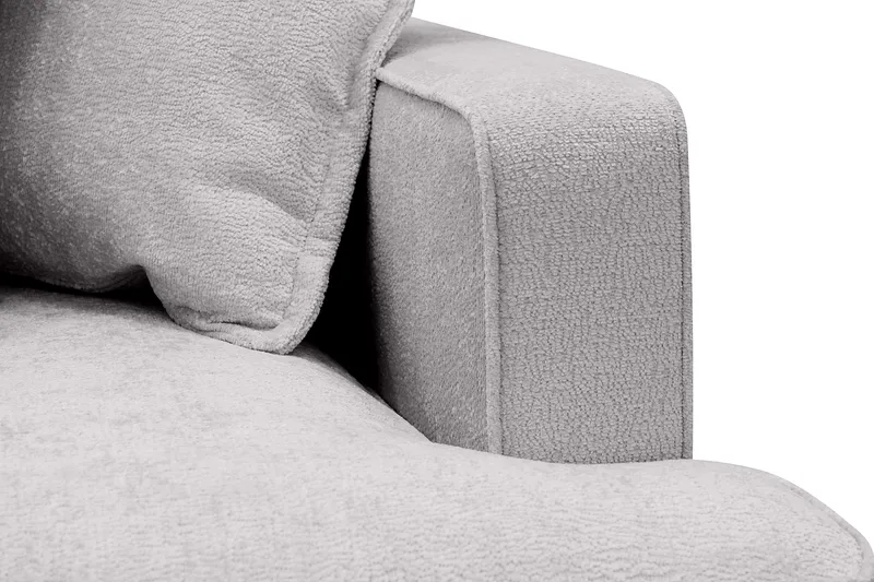 Rossita Lyx 4-seter Ekstra dyp Sofa med Sjeselong Venstre - Grå Chenille - Møbler - Sofaer - Sofa med sjeselong