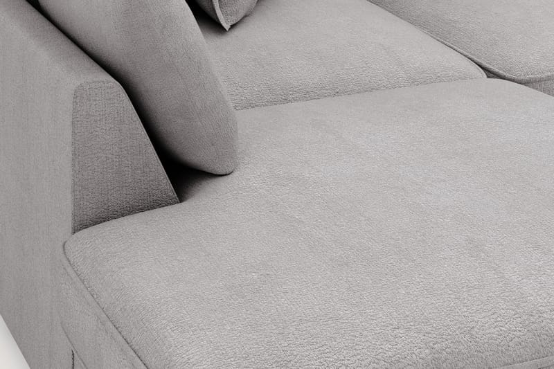 Rossita Lyx 4-seter Ekstra dyp Sofa med Sjeselong Venstre - Grå Chenille - Møbler - Sofaer - Sofa med sjeselong