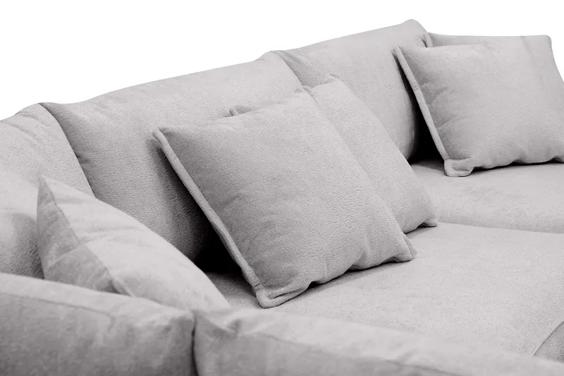 Rossita Lyx 4-seter Ekstra dyp Sofa med Sjeselong Venstre - Grå Chenille - Møbler - Sofaer - Sofa med sjeselong