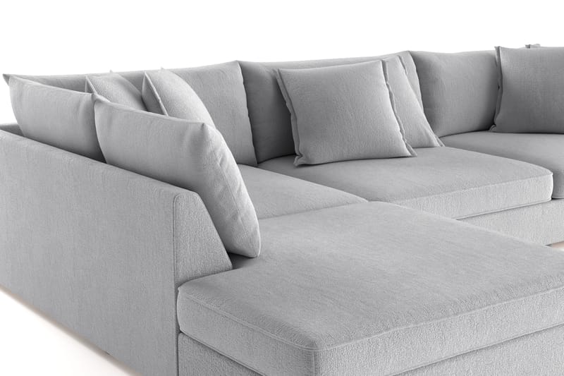 Rossita Lyx 4-seter Ekstra dyp Sofa med Sjeselong Venstre - Grå Chenille - Møbler - Sofaer - Sofa med sjeselong