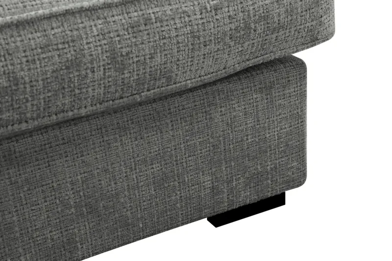 Rossita Lyx 4-seter Ekstra dyp Sofa med Sjeselong Venstre - Grå Chenille - Møbler - Sofaer - Sofa med sjeselong