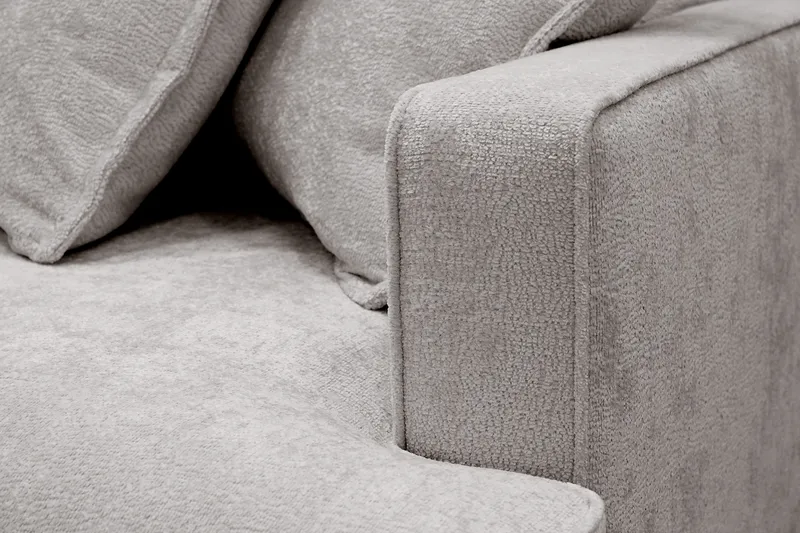 Rossita Lyx 4-seter Ekstra dyp Sofa med Sjeselong Venstre - Grå/Brun Chenille - Møbler - Sofaer - Sofa med sjeselong