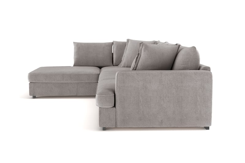 Rossita Lyx 4-seter Ekstra dyp Sofa med Sjeselong Venstre - Grå/Brun Chenille - Møbler - Sofaer - Sofa med sjeselong