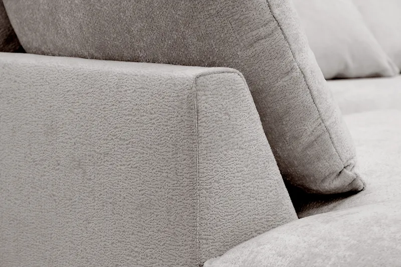 Rossita Lyx 4-seter Ekstra dyp Sofa med Sjeselong Venstre - Grå/Brun Chenille - Møbler - Sofaer - Sofa med sjeselong