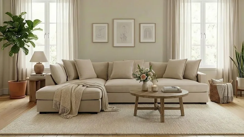 Rossita Lyx 4-seter Ekstra dyp Sofa med Sjeselong Venstre - Greige Manchester - Møbler - Sofaer - Sofa med sjeselong