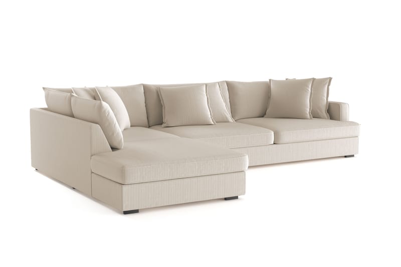Rossita Lyx 4-seter Ekstra dyp Sofa med Sjeselong Venstre - Greige Manchester - Møbler - Sofaer - Sofa med sjeselong