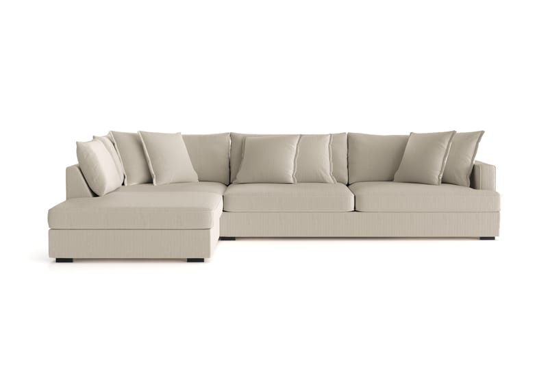 Rossita Lyx 4-seter Ekstra dyp Sofa med Sjeselong Venstre, Greige Manchester