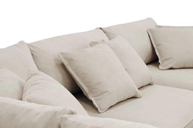 Rossita Lyx 4-seter Ekstra dyp Sofa med Sjeselong Venstre - Greige Manchester - Møbler - Sofaer - Sofa med sjeselong