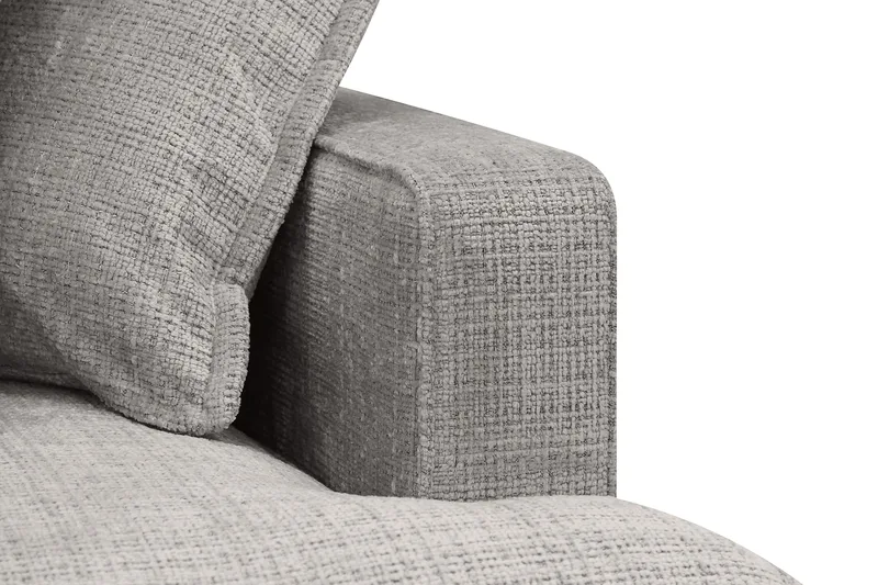 Rossita Lyx 4-seter Ekstra dyp Sofa med Sjeselong Venstre - Lysegrå Chenille - Møbler - Sofaer - Sofa med sjeselong