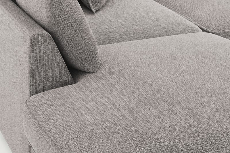 Rossita Lyx 4-seter Ekstra dyp Sofa med Sjeselong Venstre - Lysegrå Chenille - Møbler - Sofaer - Sofa med sjeselong