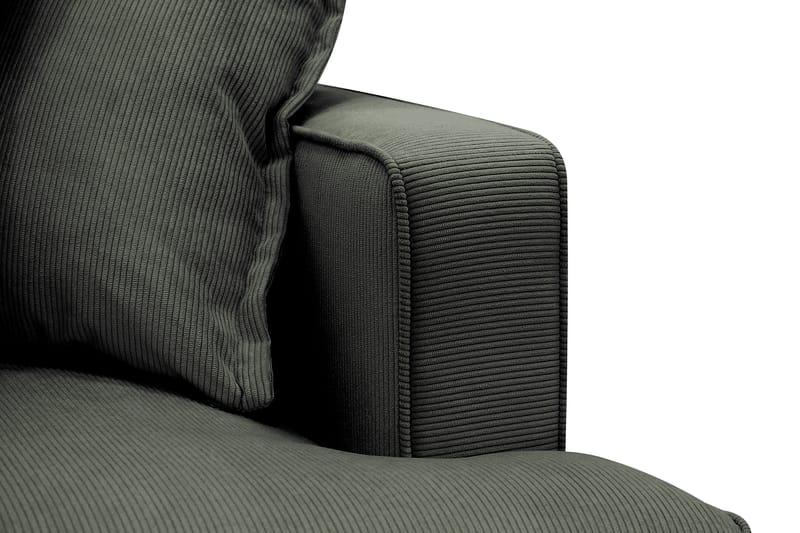 Rossita Lyx 4-seter Ekstra dyp Sofa med Sjeselong Venstre - Mørk grønn Kordfløyel - Møbler - Sofaer - Sofa med sjeselong