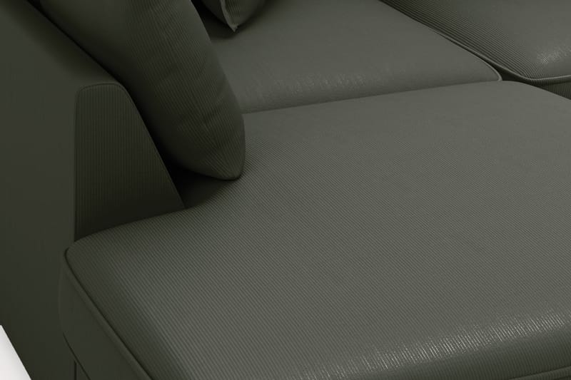 Rossita Lyx 4-seter Ekstra dyp Sofa med Sjeselong Venstre - Mørk grønn Kordfløyel - Møbler - Sofaer - Sofa med sjeselong