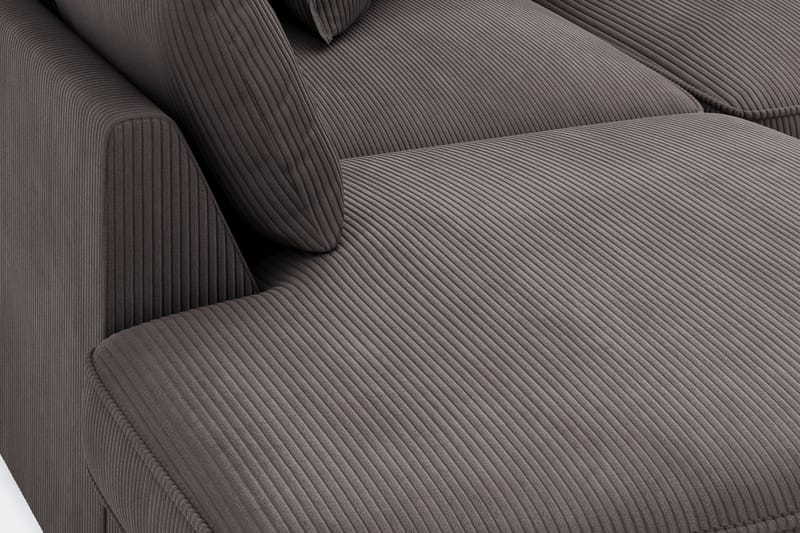 Rossita Lyx 4-seter Ekstra dyp Sofa med Sjeselong Venstre - Mørkegrå Kordfløyel - Møbler - Sofaer - Sofa med sjeselong