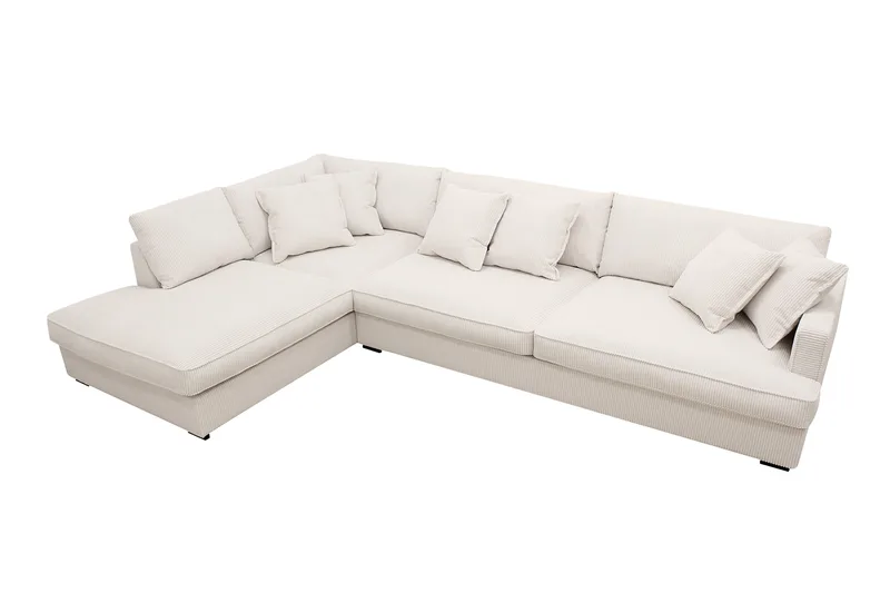 Rossita Lyx 4-seter Ekstra dyp Sofa med Sjeselong Venstre - Offwhite Manchester - Møbler - Sofaer - Sofa med sjeselong