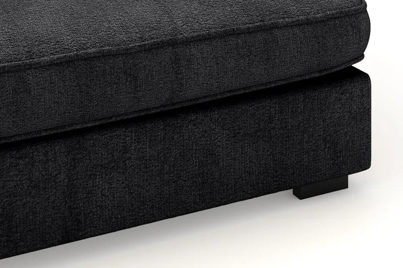 Rossita Lyx 4-seter Ekstra dyp Sofa med Sjeselong Venstre - Svart Chenille - Møbler - Sofaer - Sofa med sjeselong