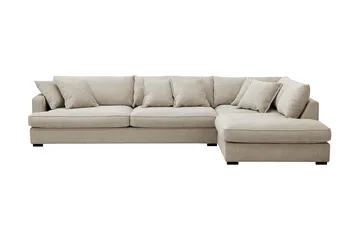 Rossita Lyx 4-seters Høyrevendt L-formet Extra Dyp Sjeselongsofa i Chenille