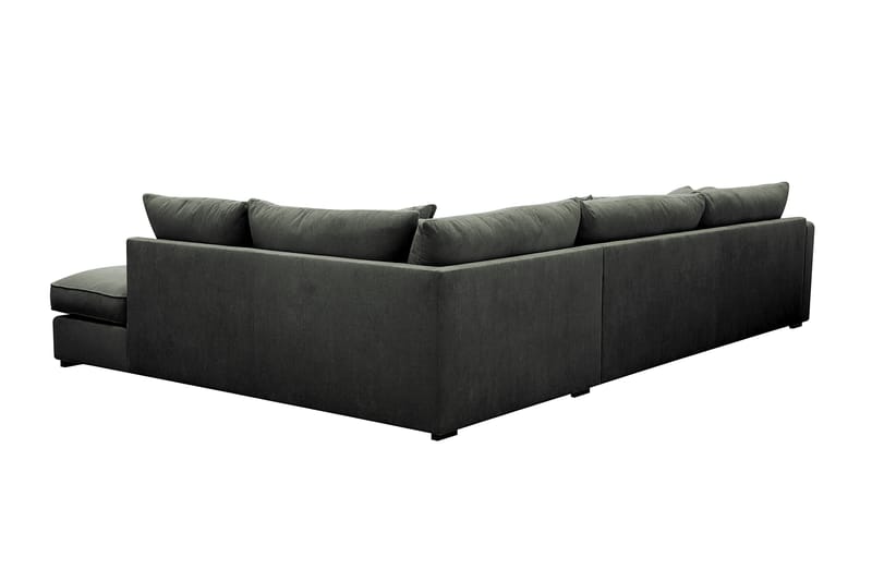 Rossita Lyx 4-seters Høyrevendt L-formet Extra Dyp Sjeselongsofa i Manchester - Mørk grønn Kordfløyel - Møbler - Sofaer - Sofa med sjeselong