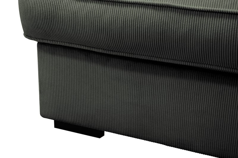 Rossita Lyx 4-seters Høyrevendt L-formet Extra Dyp Sjeselongsofa i Manchester - Mørk grønn Kordfløyel - Møbler - Sofaer - Sofa med sjeselong