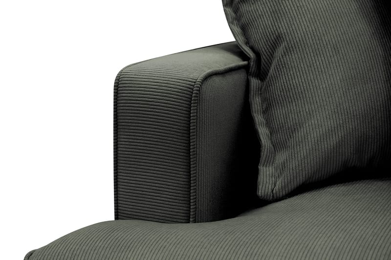 Rossita Lyx 4-seters Høyrevendt L-formet Extra Dyp Sjeselongsofa i Manchester - Mørk grønn Kordfløyel - Møbler - Sofaer - Sofa med sjeselong