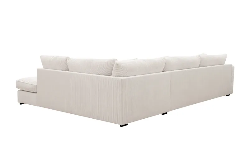 Rossita Lyx 4-seters Høyrevendt L-formet Extra Dyp Sjeselongsofa i Manchester - Offwhite - Møbler - Sofaer - Sofa med sjeselong