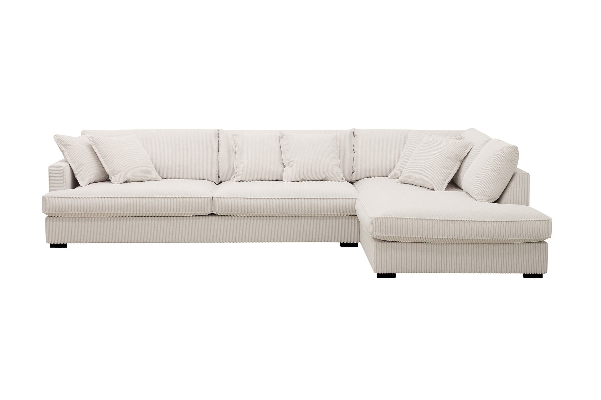 Rossita Lyx 4-seters Høyrevendt L-formet Extra Dyp Sjeselongsofa i Manchester - Offwhite