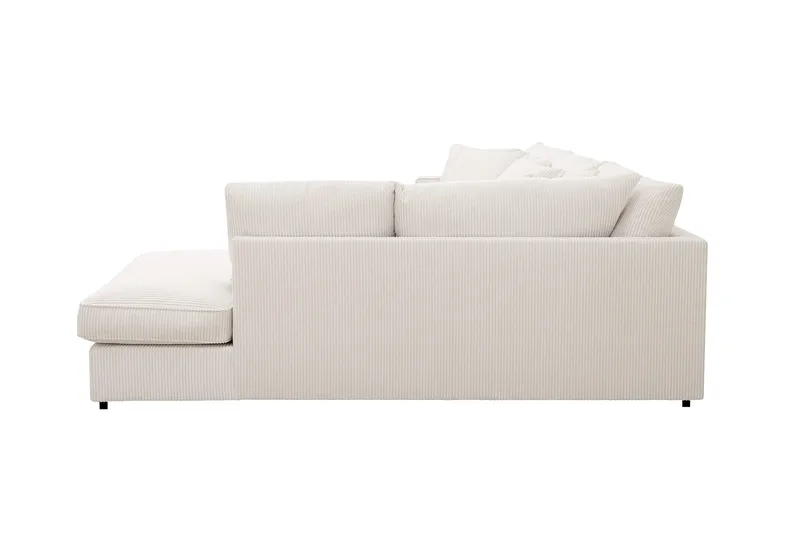 Rossita Lyx 4-seters Høyrevendt L-formet Extra Dyp Sjeselongsofa i Manchester - Offwhite - Møbler - Sofaer - Sofa med sjeselong