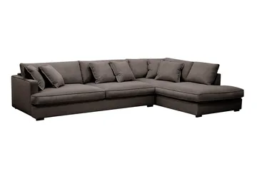 Rossita Lyx 4-seters Høyrevendt L-formet Extra Dyp Sjeselongsofa i Manchester - Taupe - Møbler - Sofaer - Sofa med sjeselong