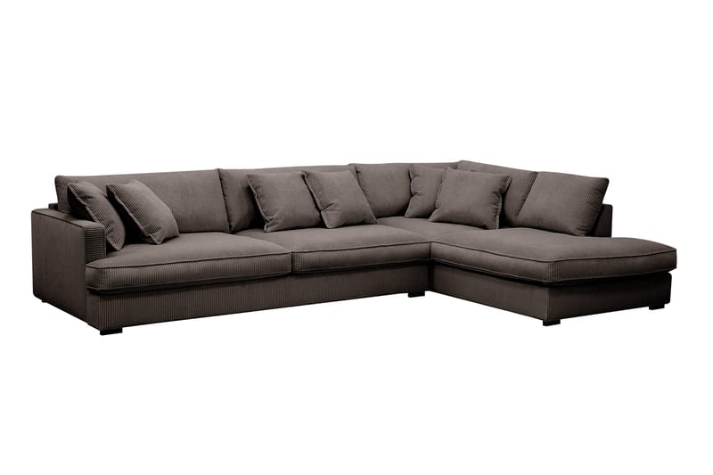 Rossita Lyx 4-seters Høyrevendt L-formet Extra Dyp Sjeselongsofa i Manchester - Taupe - Møbler - Sofaer - Sofa med sjeselong