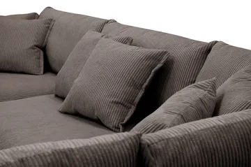 Rossita Lyx 4-seters Høyrevendt L-formet Extra Dyp Sjeselongsofa i Manchester - Taupe - Møbler - Sofaer - Sofa med sjeselong