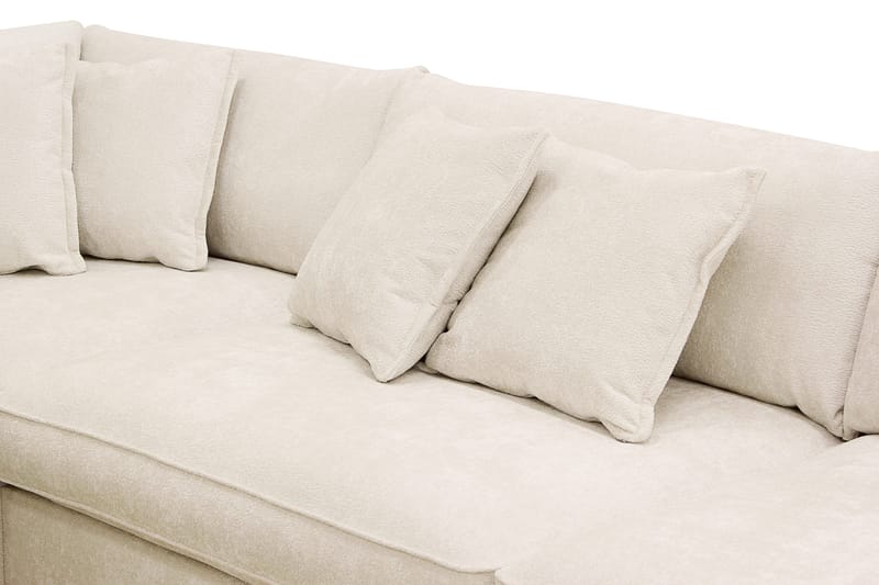 Rossita Lyx 4-seters Venstrevendt L-formet Extra Dyp Sjeselongsofa i Chenille - Beige Chenille - Møbler - Sofaer - Sofa med sjeselong