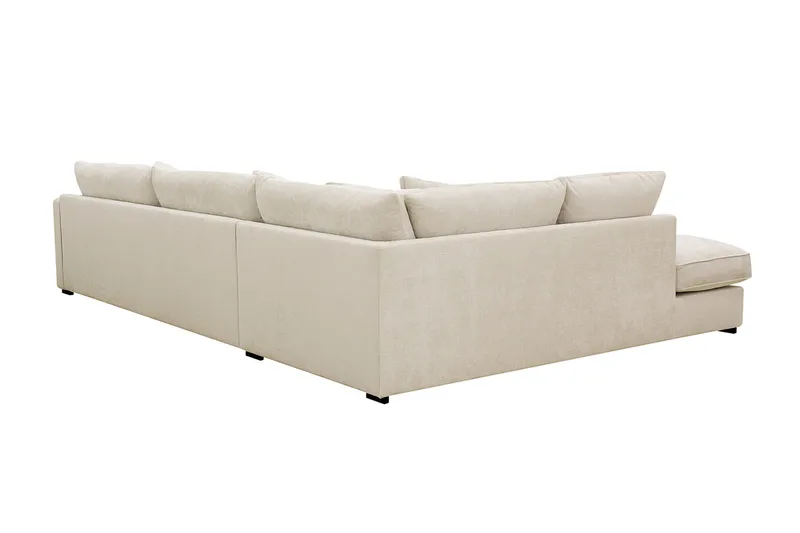 Rossita Lyx 4-seters Venstrevendt L-formet Extra Dyp Sjeselongsofa i Chenille - Beige Chenille - Møbler - Sofaer - Sofa med sjeselong