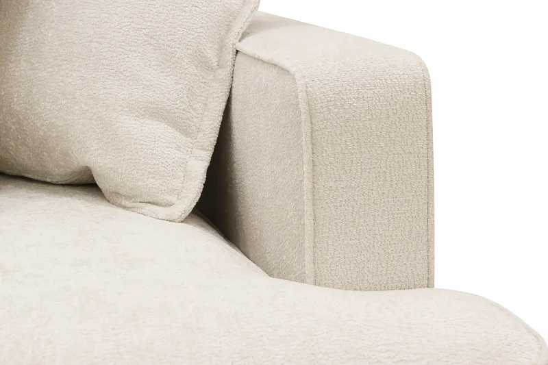 Rossita Lyx 4-seters Venstrevendt L-formet Extra Dyp Sjeselongsofa i Chenille - Beige Chenille - Møbler - Sofaer - Sofa med sjeselong