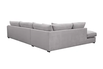 Rossita Lyx 4-seters Venstrevendt L-formet Extra Dyp Sjeselongsofa i Chenille - Grå Chenille - Møbler - Sofaer - Sofa med sjeselong