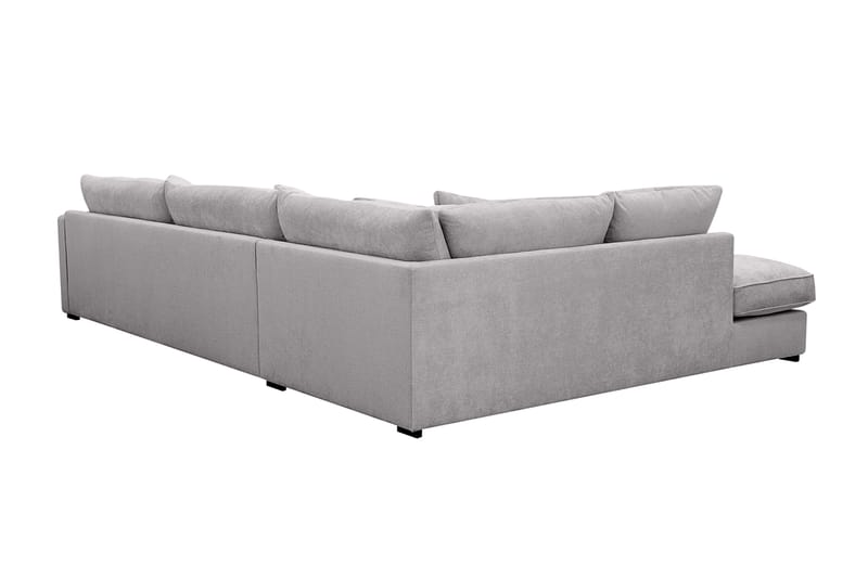 Rossita Lyx 4-seters Venstrevendt L-formet Extra Dyp Sjeselongsofa i Chenille - Grå Chenille - Møbler - Sofaer - Sofa med sjeselong