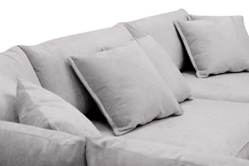Rossita Lyx 4-seters Venstrevendt L-formet Extra Dyp Sjeselongsofa i Chenille - Grå Chenille - Møbler - Sofaer - Sofa med sjeselong