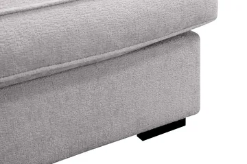 Rossita Lyx 4-seters Venstrevendt L-formet Extra Dyp Sjeselongsofa i Chenille - Grå Chenille - Møbler - Sofaer - Sofa med sjeselong