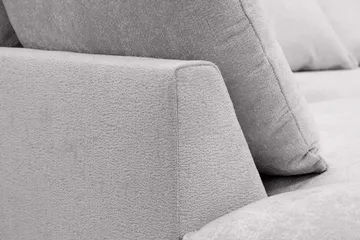 Rossita Lyx 4-seters Venstrevendt L-formet Extra Dyp Sjeselongsofa i Chenille - Grå Chenille - Møbler - Sofaer - Sofa med sjeselong