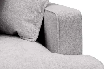 Rossita Lyx 4-seters Venstrevendt L-formet Extra Dyp Sjeselongsofa i Chenille - Grå Chenille - Møbler - Sofaer - Sofa med sjeselong