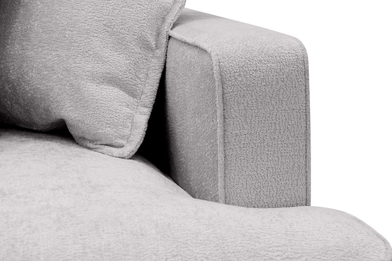 Rossita Lyx 4-seters Venstrevendt L-formet Extra Dyp Sjeselongsofa i Chenille - Grå Chenille - Møbler - Sofaer - Sofa med sjeselong