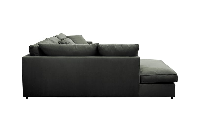 Rossita Lyx 4-seters Venstrevendt L-formet Extra Dyp Sjeselongsofa i Manchester - Mørk grønn Kordfløyel - Møbler - Sofaer - Sofa med sjeselong