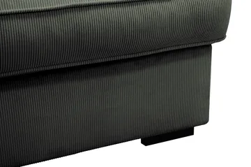 Rossita Lyx 4-seters Venstrevendt L-formet Extra Dyp Sjeselongsofa i Manchester - Mørk grønn Kordfløyel - Møbler - Sofaer - Sofa med sjeselong