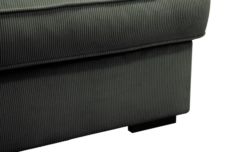 Rossita Lyx 4-seters Venstrevendt L-formet Extra Dyp Sjeselongsofa i Manchester - Mørk grønn Kordfløyel - Møbler - Sofaer - Sofa med sjeselong