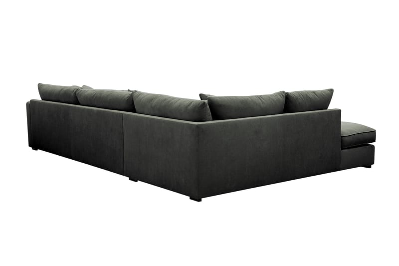 Rossita Lyx 4-seters Venstrevendt L-formet Extra Dyp Sjeselongsofa i Manchester - Mørk grønn Kordfløyel - Møbler - Sofaer - Sofa med sjeselong