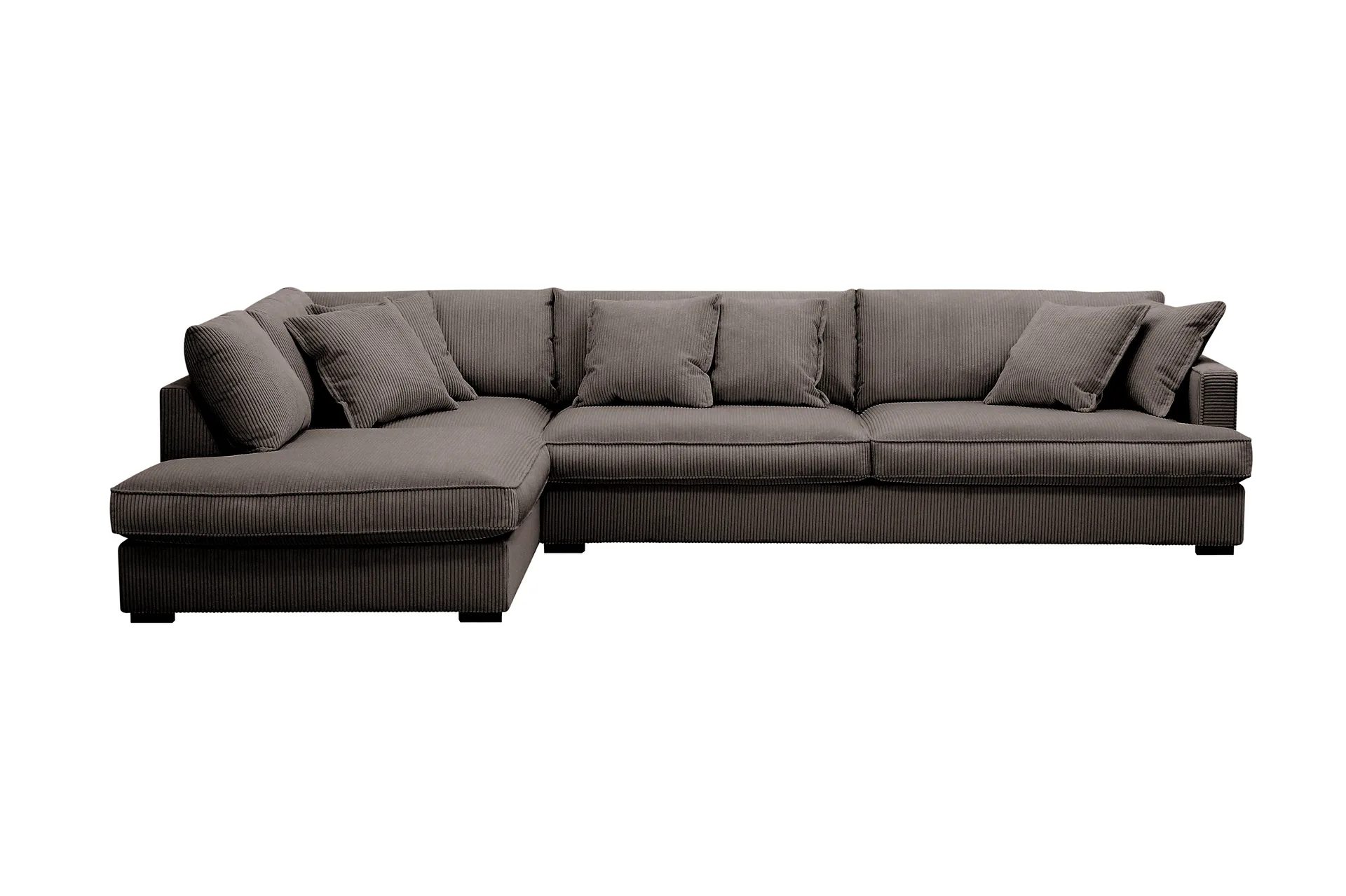 Rossita Lyx 4-seters Venstrevendt L-formet Extra Dyp Sjeselongsofa i Manchester - Taupe