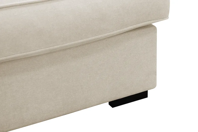 Rossita Lyx 4-seters Venstrevendt L-formet Extra Dyp Sjeselongsofa i Stoff - Beige Stoff - Møbler - Sofaer - Sofa med sjeselong
