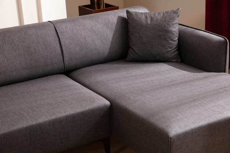 Rossland Divansofa 3-seters - Mørkegrå - Møbler - Sofaer - Sofa med sjeselong - 3 seters sofa med divan